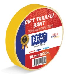 Kraf Çift Taraflı Bant 19mmx25mt - Kraf