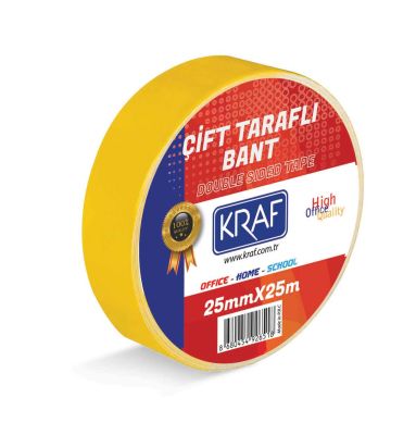 Kraf Çift Taraflı Bant 25mmx25mt - 1