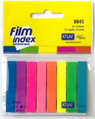 Kraf Film İndex 8x45mm 8 Renk x 25 Sayfa - 1