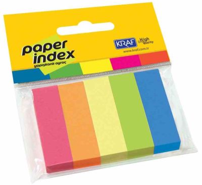 Kraf Kağıt İndex 15x50mm 5 Renk x 100 Sayfa - 1