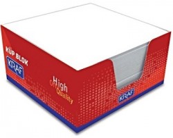 Kraf Küp Blok Beyaz 9x9 cm. - Kraf