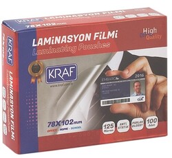 Kraf Laminasyon Filmi Parlak 78x102 125Mic 100 Lük - Kraf