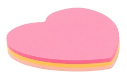 Kraf Yapışkanlı Not Kağıdı 70x70mm Kalp - Kraf
