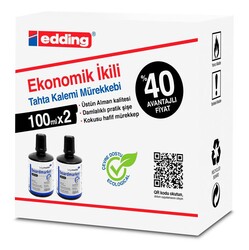 Legamaster TZ100 Boardmarkör Mürekkebi 100 ml.Siyah 2'li - Legamaster