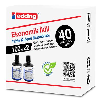 Legamaster TZ100 Boardmarkör Mürekkebi 100 ml.Siyah 2'li - 1