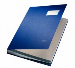 Leitz İmza Dosyası PP 20 Bölmeli Mavi - Leitz
