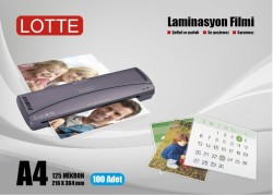 Lotte - Lotte Laminasyon Filmi A4 125 Mikron 100'lü Kutu