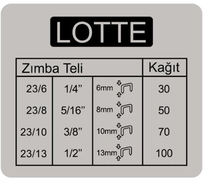 Lotte Zımba Makinesi Arşiv Tipi 100 Yaprak - 2