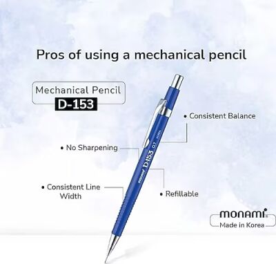 Monami D-153 Versatil Kalem 0.7mm Mavi - 1