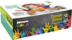 Nova Color - Nova Color Parmak Boyası 12 renk x 25 ml