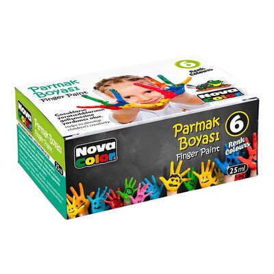 Nova Color Parmak Boyası 6 renk x 25 ml - 1