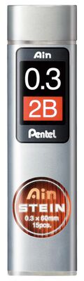 Pentel Hi-Polymer 0.3mm 2B Ain Stain Min - 1