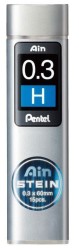 Pentel Hi-Polymer 0.3mm H Ain Stain Min - Pentel