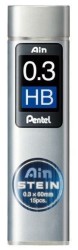 Pentel Hi-Polymer 0.3mm HB Ain Stain Min - Pentel