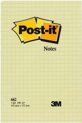 Post-it® 662 Not Kağıdı Kareli Sarı 102x152mm - 1