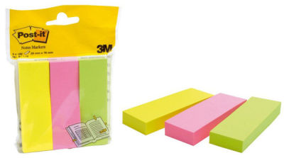 Post-it® 671/3 Not Sayfa İşareti 3 Renk x 100 yaprak - 1