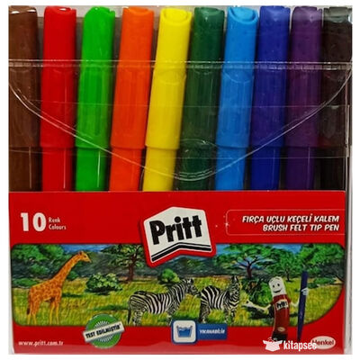 Pritt Keçeli Kalem Fırça Uçlu 10'lu - 1