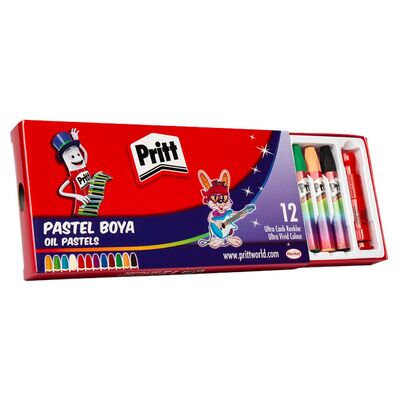 Pritt Pastel Boya 12 Renk Karton Kutu - 1