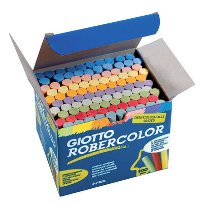 Robercolor Giotto Tozsuz Karışık Renkli Tebeşir 100 lü - 1