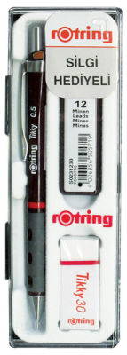 Rotring Tikky Okul Seti 0.5mm Versatil+Min Silgi Hediyeli - Bordo - 1