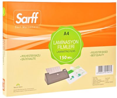 Sarff A4 Laminasyon Filmi Parlak 150 Micron - 1