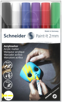 Schneider 310 Akrilik Marker 2mm 6 lı Set-1 - 1