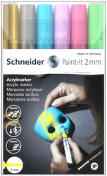 Schneider 310 Akrilik Marker 2mm 6 lı Set-2 - Schneider