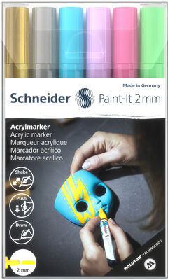 Schneider 310 Akrilik Marker 2mm 6 lı Set-2 - 1