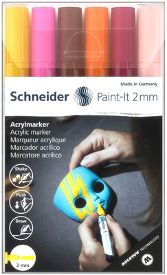 Schneider 310 Akrilik Marker 2mm 6 lı Set-3 - 1