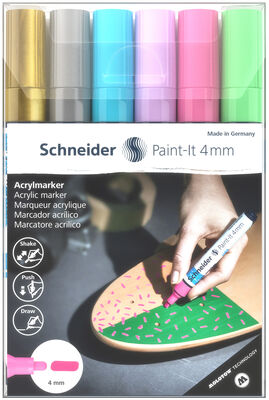 Schneider 320 Akrilik Marker 4mm 6 lı Set-2 - 1