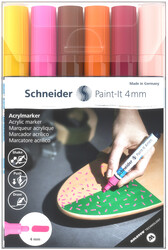 Schneider 320 Akrilik Marker 4mm 6 lı Set-3 - Schneider