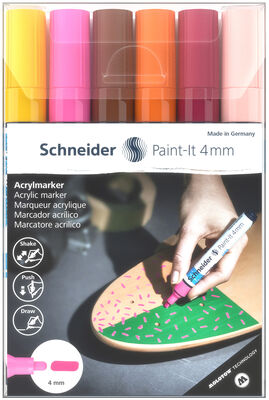 Schneider 320 Akrilik Marker 4mm 6 lı Set-3 - 1