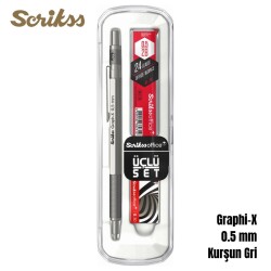 Scrikss Versatil Graph-X 0.5mm Kurşun Gri 3’lü Set - 1