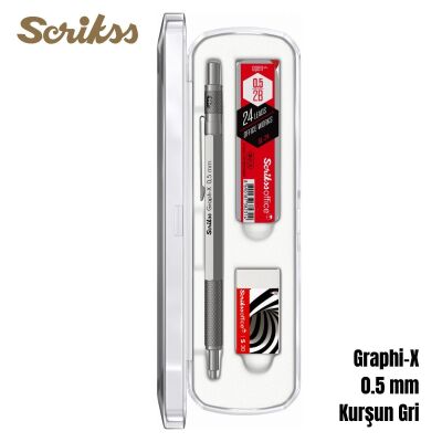 Scrikss Versatil Graph-X 0.5mm Kurşun Gri 3’lü Set - 3