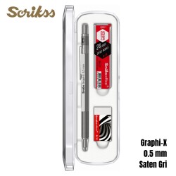 Scrikss Versatil Graph-X 0.5mm Saten Gri 3’lü Set - 3