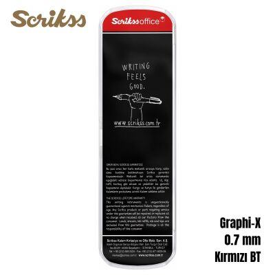 Scrikss Versatil Graph-X 0.7mm Kırmızı 3’lü Set - 2