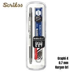 Scrikss Versatil Graph-X 0.7mm Kurşun Gri 3’lü Set - 1