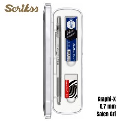 Scrikss Versatil Graph-X 0.7mm Saten Gri 3’lü Set - 3