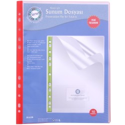 Serve Klasör için Sunum Dosyası 10’lu Kırmızı - Serve