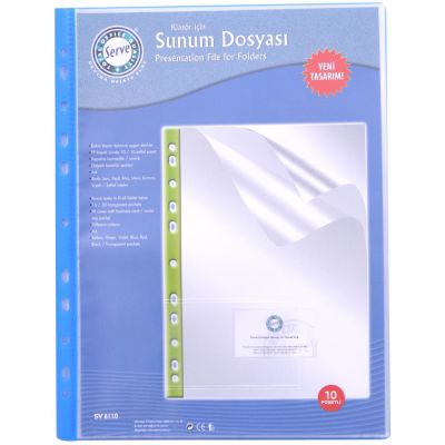 Serve Klasör için Sunum Dosyası 10’lu Mavi - 1