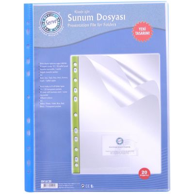 Serve Klasör için Sunum Dosyası 20’li Mavi - 1