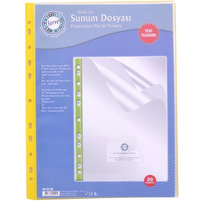 Serve Klasör için Sunum Dosyası 20’li Sarı - 1