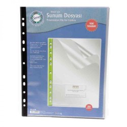 Serve Klasör için Sunum Dosyası 20’li Siyah - Serve
