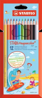 Stabilo Aquacolor Sulandırılabilir Kuru Boya Kalemi 12'li - 1