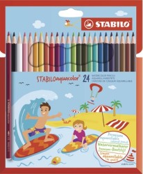 Stabilo Aquacolor Sulandırılabilir Kuru Boya Kalemi 24'lü - Stabilo