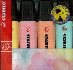 Stabilo Boss Original Pastel Fosforlu Kalem - 4 lü Paket - Stabilo