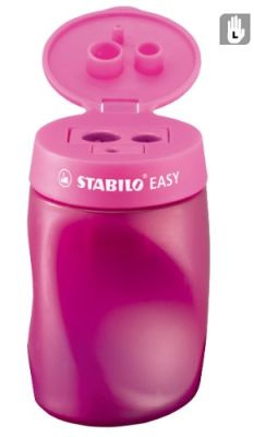 Stabilo Easysharpener Kalemtıraş Pembe - Sol El (3 delikli&hazneli) - 1