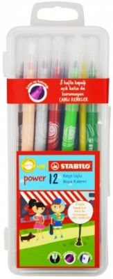 Stabilo Power Keçeli Kalem 12 li Kutu - 1