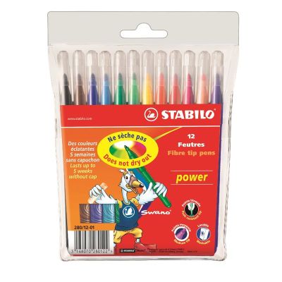 Stabilo Power Keçeli Kalem 12 li Paket - 1