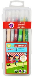 Stabilo Power Max Kalın Uçlu Keçeli Kalem 12 li Kutu - Stabilo